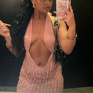 Long pink dress size small